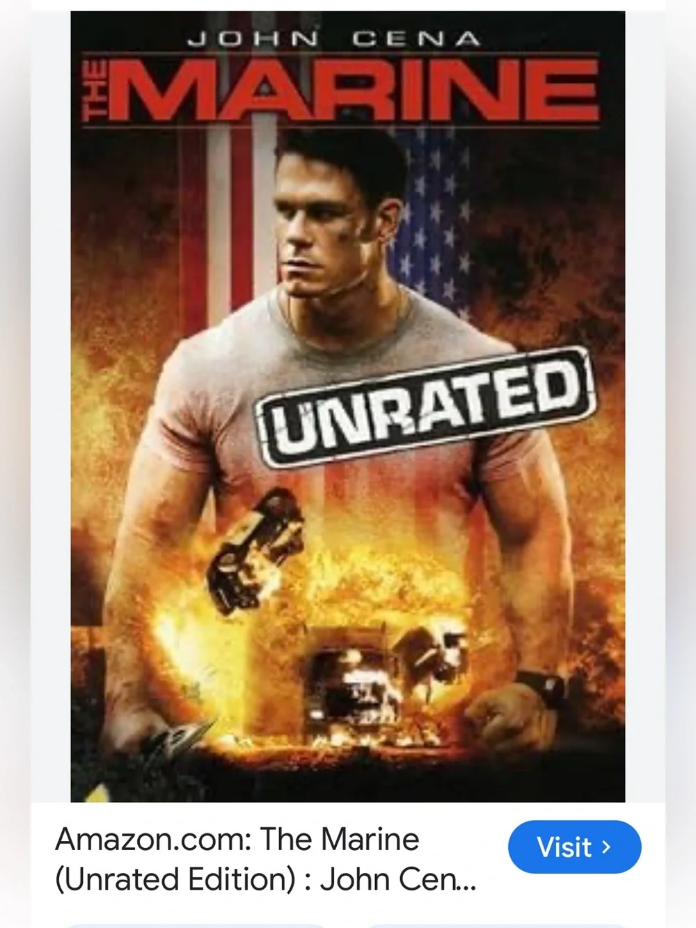 #2884**The Marine (Unrated) DVD - - Black/Red Cover